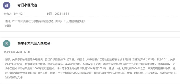 官方回复|北京大兴区2025下半年拆迁、回迁、改造信息大汇总